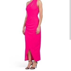 RACHEL RACHEL ROY One Shoulder Hot Pink Sizzle Dress Size Small